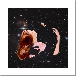spacial love collage art Posters and Art